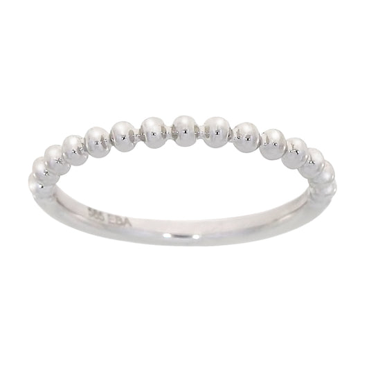 Gullring med kuler 14kt Hvitt/Gult Gull