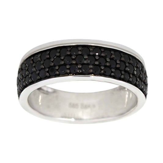 Gullring med svart spinell 1,20ct