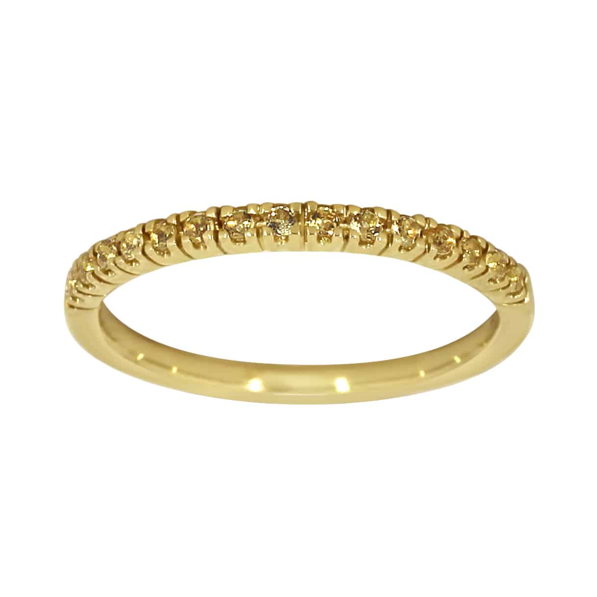 Gult gull ring med citrin 0,20ct