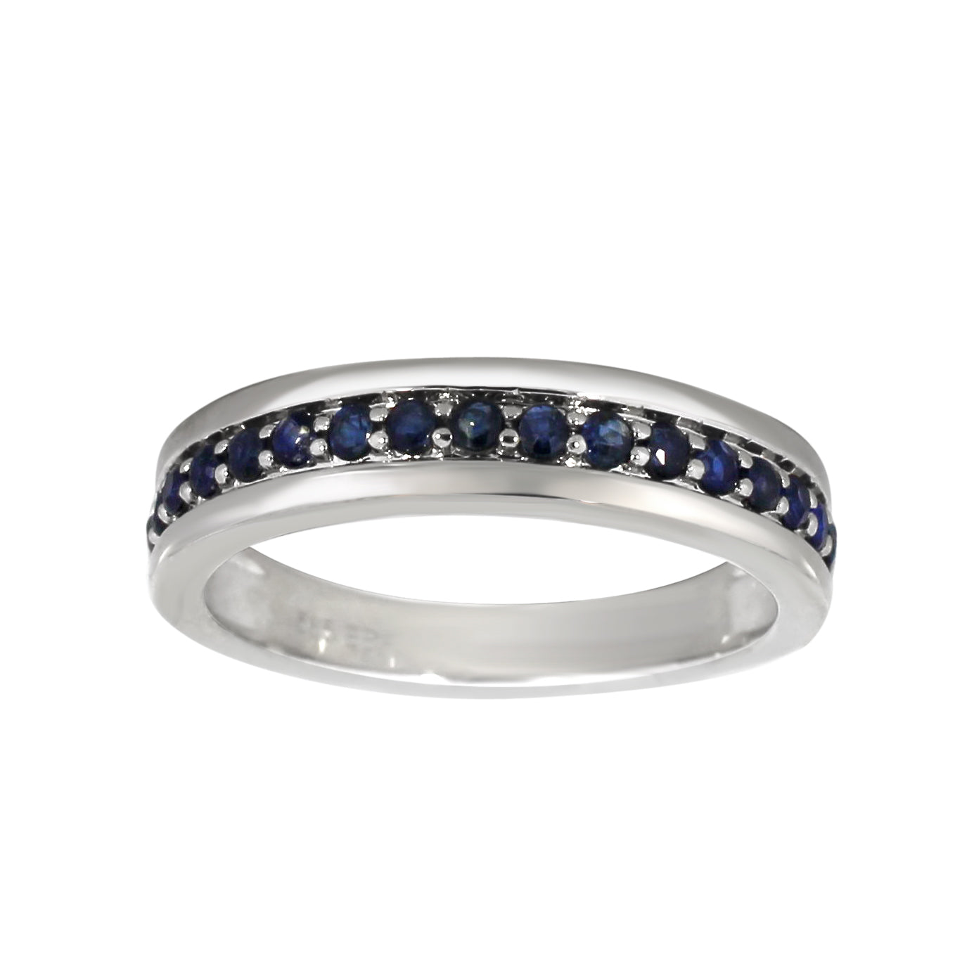 Ring i Hvitt Gull (585) med Safirer 0,45ct