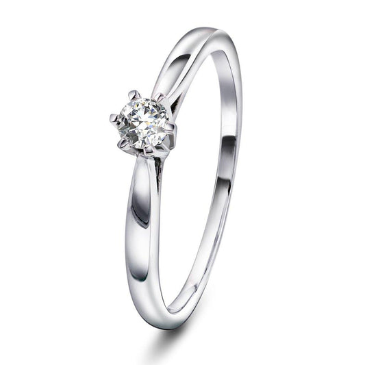 Eloise diamantring, gult/hvitt gull