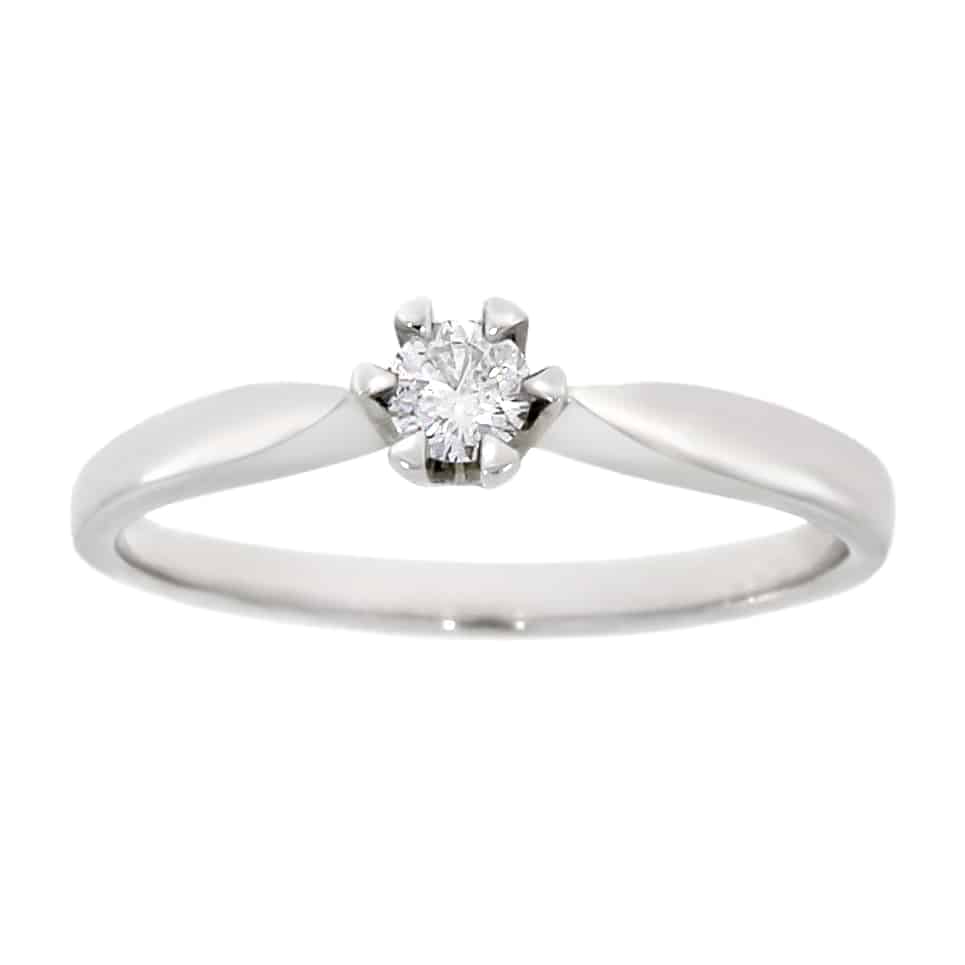Victoria diamantring i hvitt/gult gull