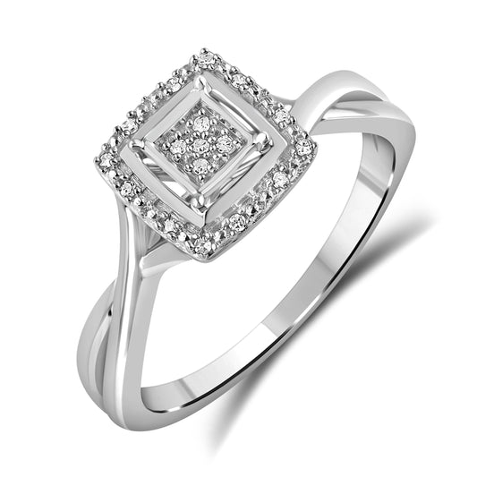 Nydelig Diamantring, 0.10ct tw/si