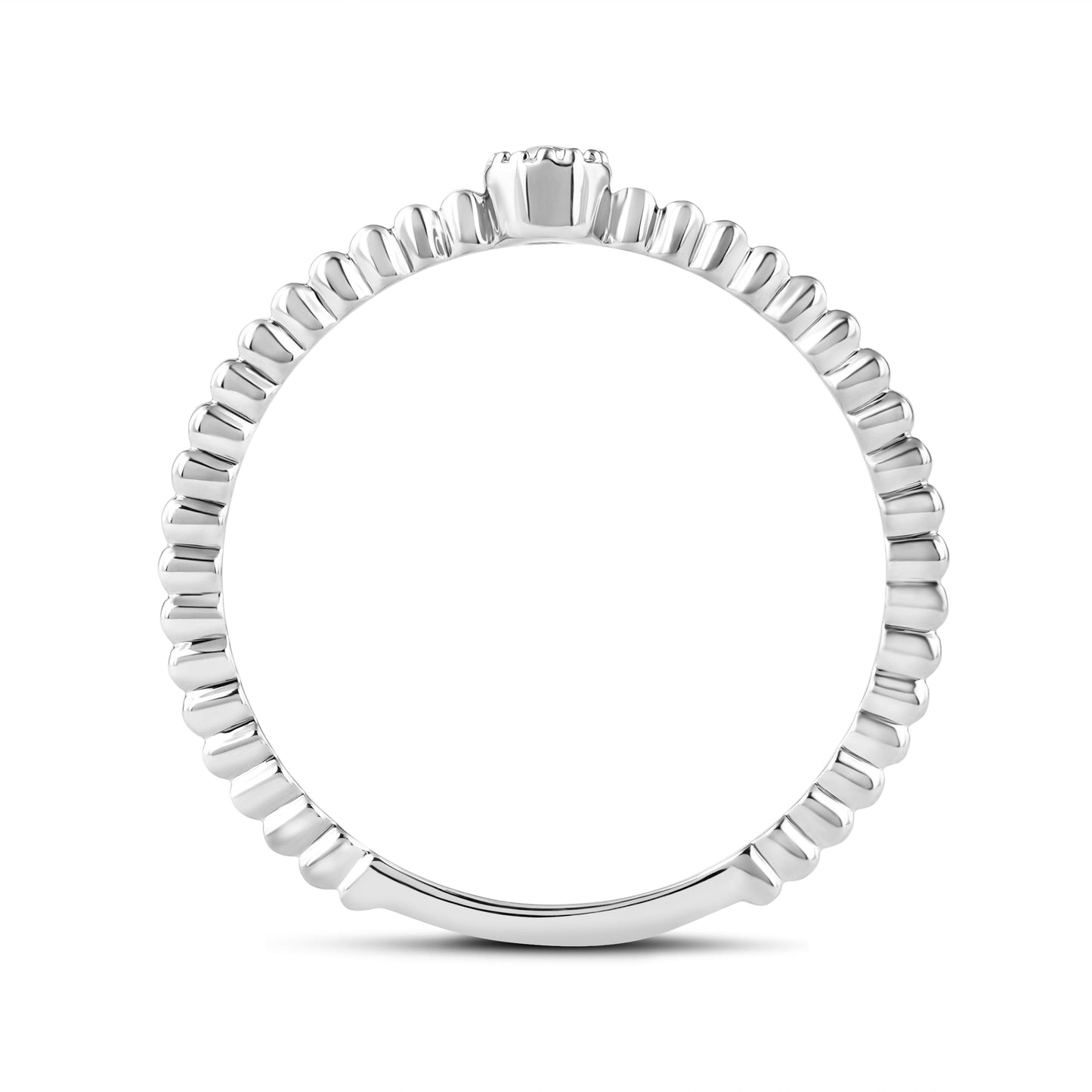 Diamantring i Hvitt/Gult Gull, 0.05CT TWSI