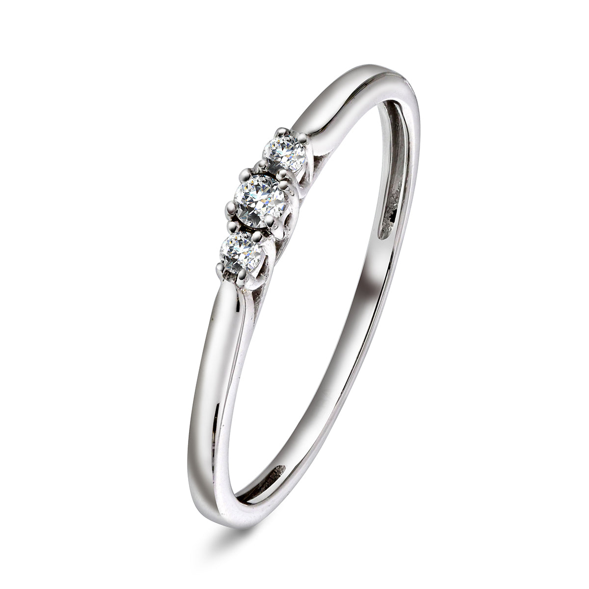 Elegant Diamantring, 0,10ct tw/si