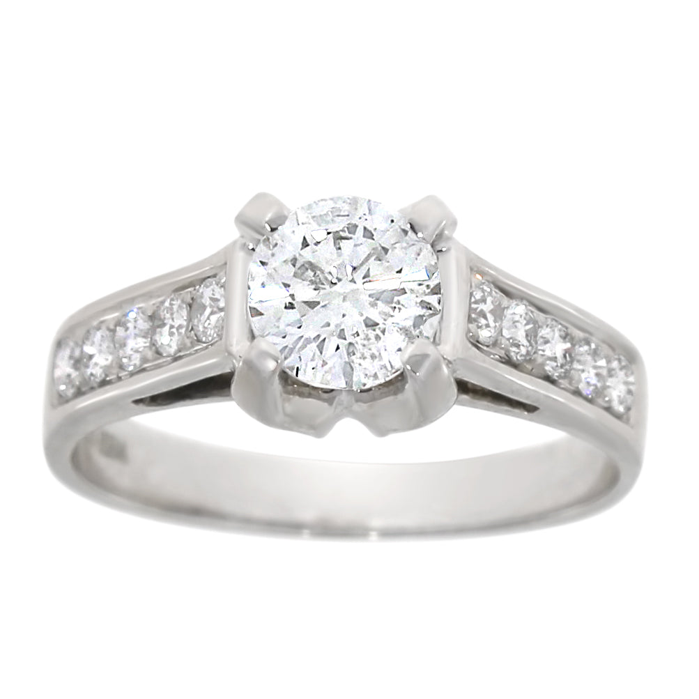 Diamantring i Hvitt Gull (585) med Tot. 1.40ct TWSI Diamanter