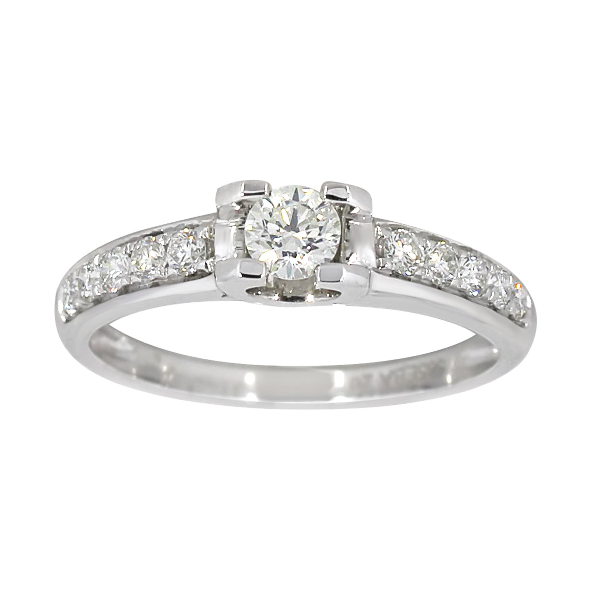 Carmen Diamantring i Hvitt Gull (585) med tot. 0.45ct TWSI Diamanter