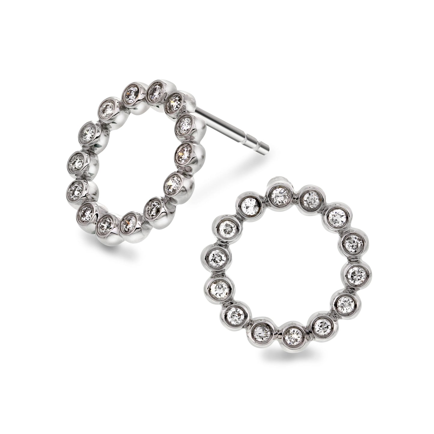 Diamantørepynt i 14 kt Hvitt Gull (585), 0.25ct TW/SI Diamanter