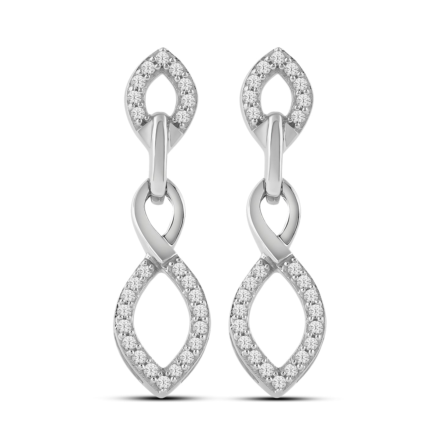 Diamantørepynt i 14kt Hvitt/Gult Gull (585), 0.20ct TW/SI Diamanter