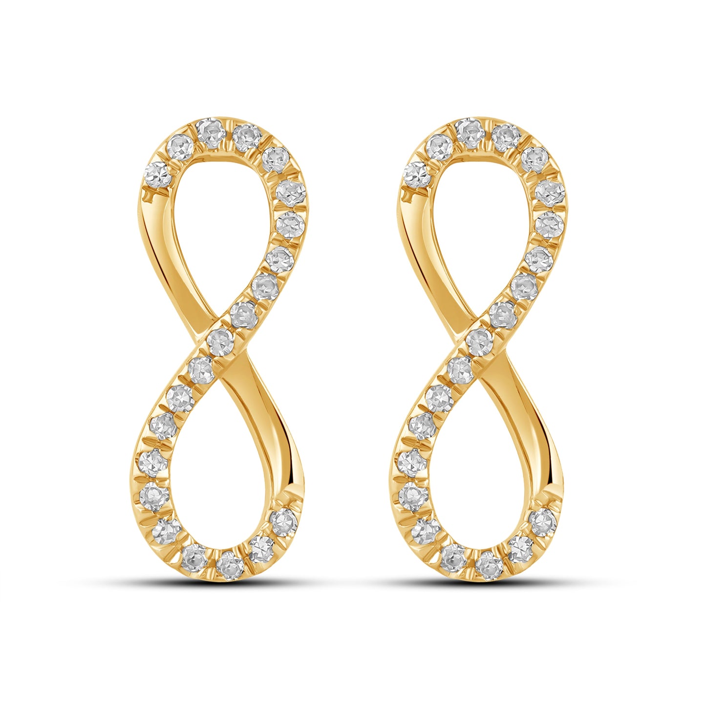 Diamantørepynt i 14kt Hvitt/Gult Gull (585), 0.15ct TW/SI Diamanter