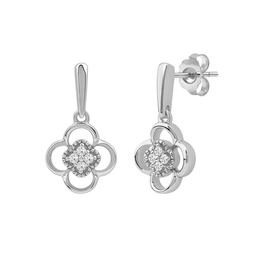 Diamanørepynt i Gult/Hvitt Gull, 0.06ct tw/si