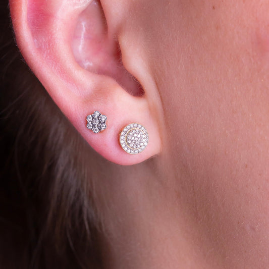 Diamantørepynt i Hvitt/Gult Gull (585) Med 0.20ct TW/SI Diamanter