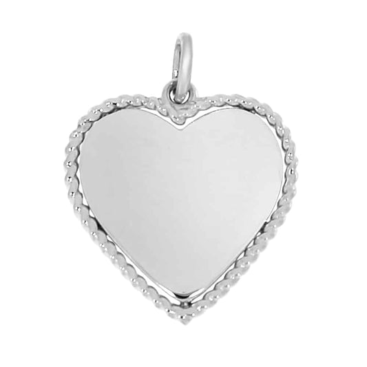 Gullplate i hjerte (Hvitt eller gult Gull)