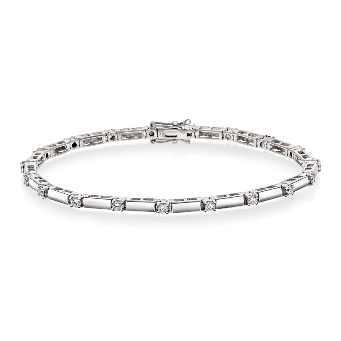 Armbånd i Hvitt Gull (585), 1.00ct TW/SI Diamanter
