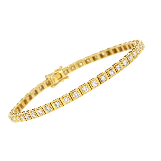 Tennisarmbånd i Hvitt Gull (585), 1.60ct TW/SI Diamanter