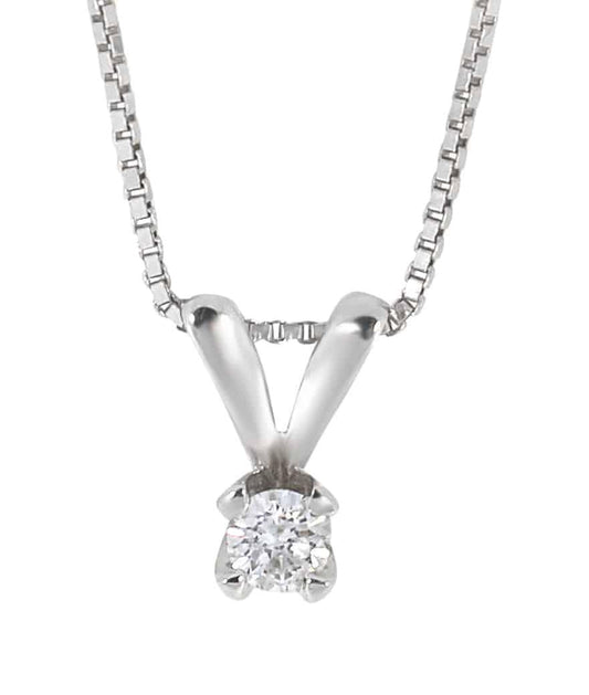 Adele diamantsmykke, hvitt gull anheng fire klør 0,10 - 1,50 carat