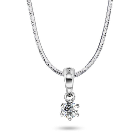 Eloise diamantsmykke, gult/hvitt gull