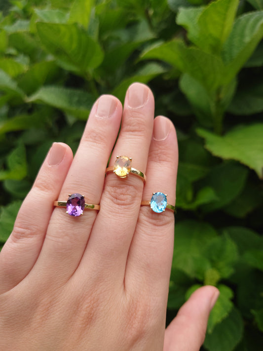 Oda Gullring med Ametyst