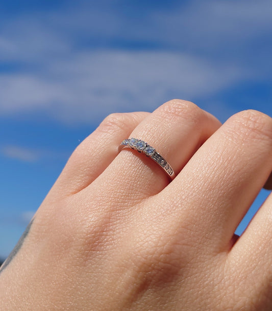 Diamantring i hvitt gull 0,45ct TWSI