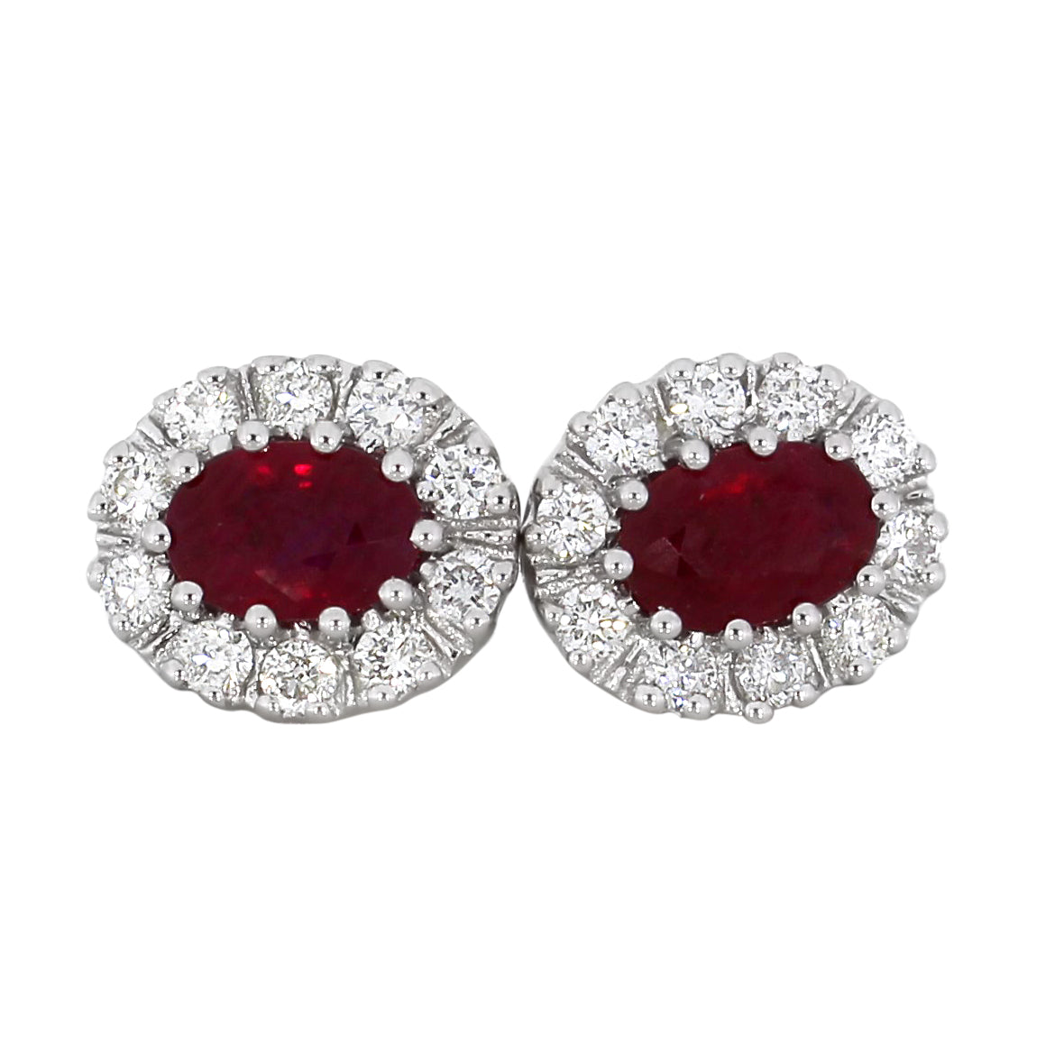 Diana Diamantørepynt i 14kt Hvitt Gull (585), 1.30ct Rubin og 0.50ct TW/SI Diamanter