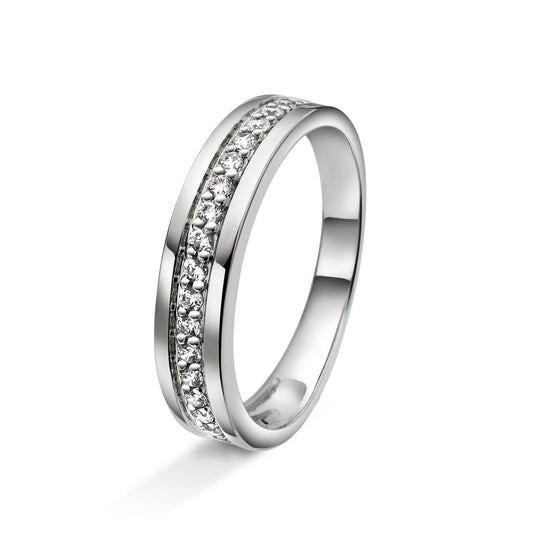 Amore giftering ring i gult/hvitt gull, en rekke, 0.25ct tw/si diamanter
