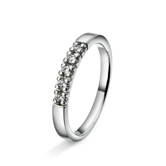 Amore Alliansering ring i gult/hvitt gull med tot. 0.15ct tw/si diamanter