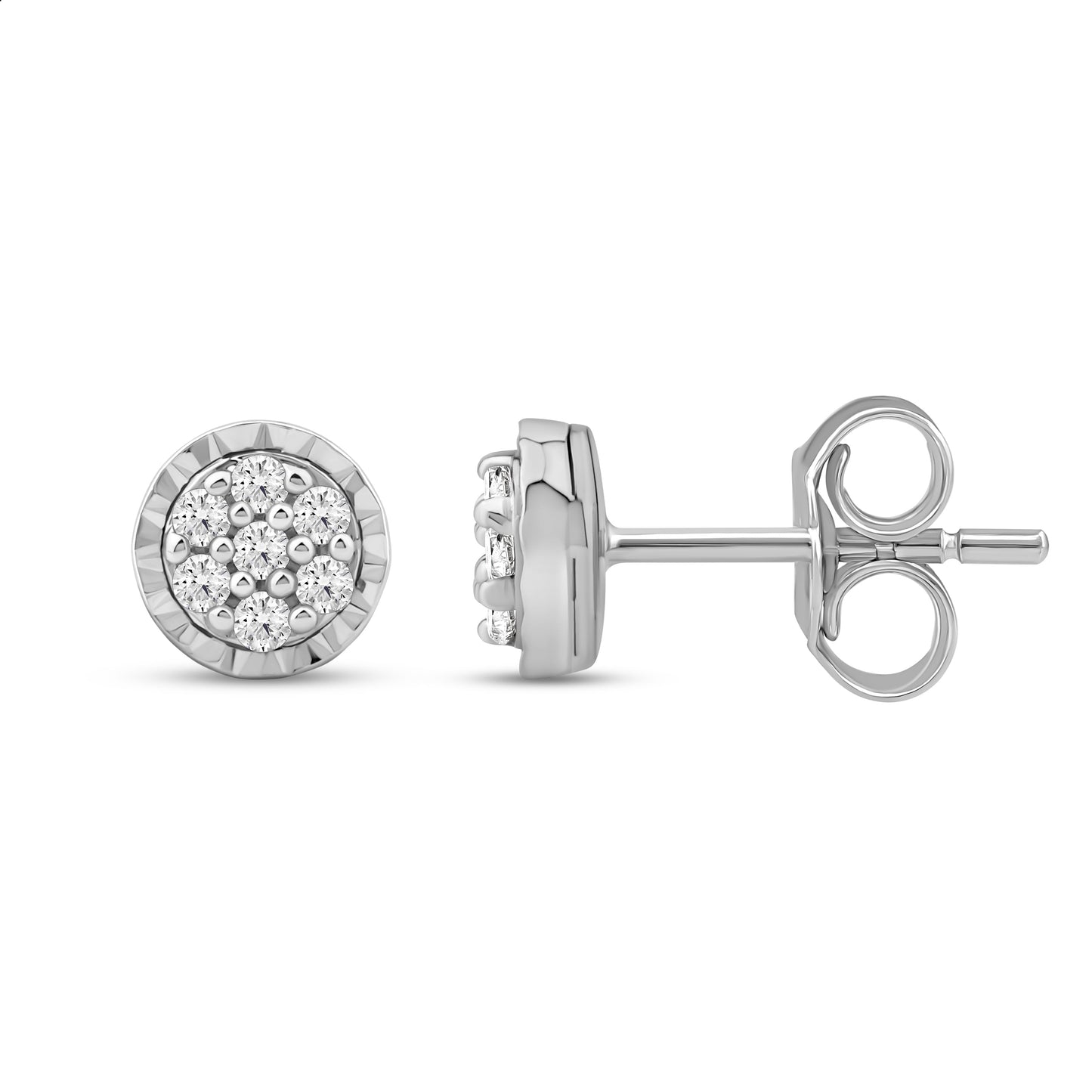 Diamantørepynt i Gult/Hvitt Gull (585) Med 0.10ct TW/SI Diamanter