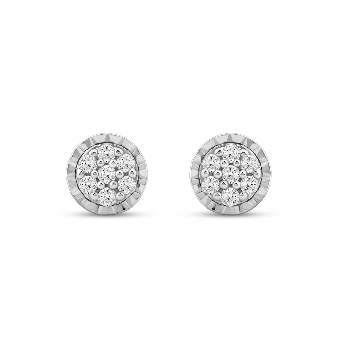 Diamantørepynt i Gult/Hvitt Gull (585) Med 0.10ct TW/SI Diamanter