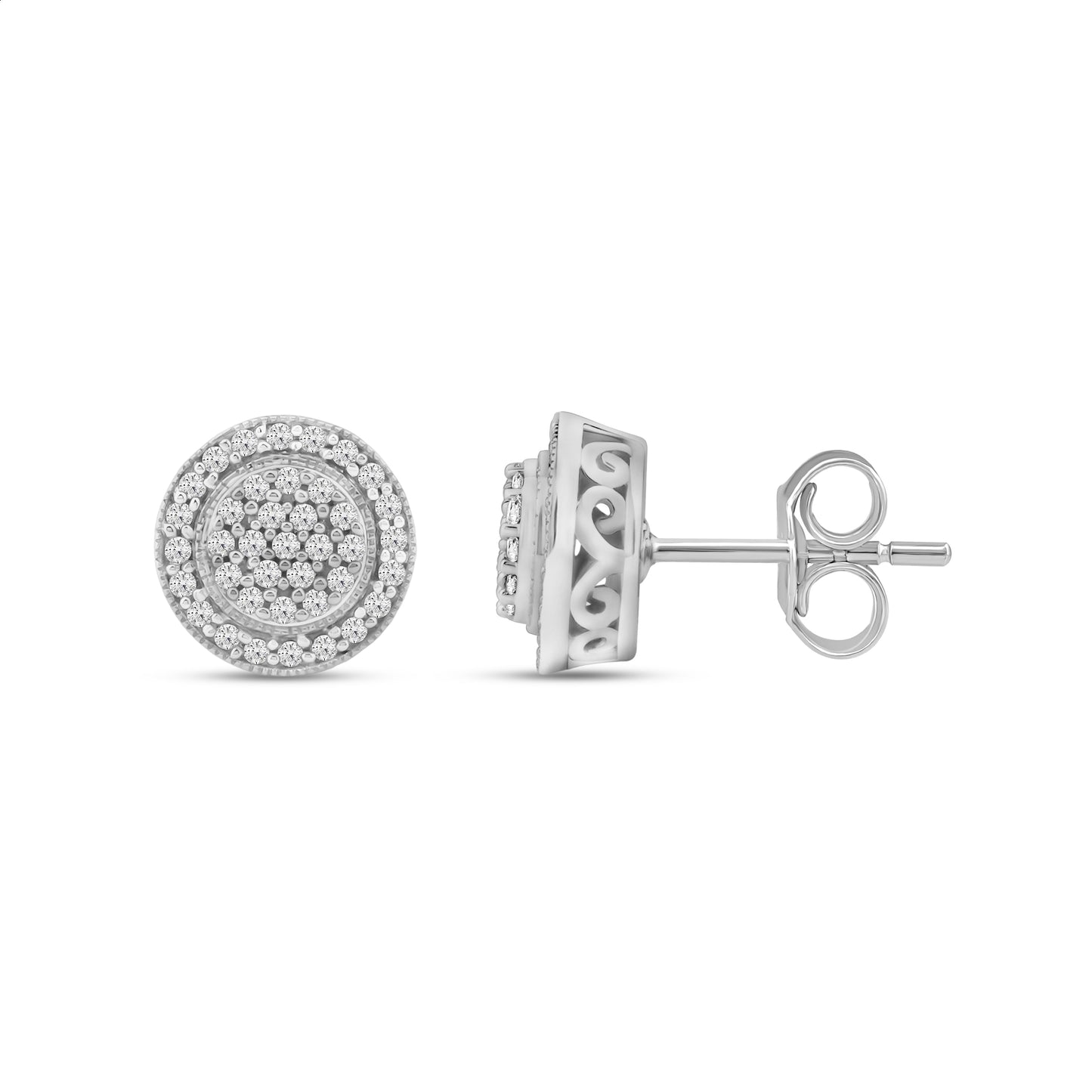 Diamantørepynt i Hvitt/Gult Gull (585) Med 0.20ct TW/SI Diamanter