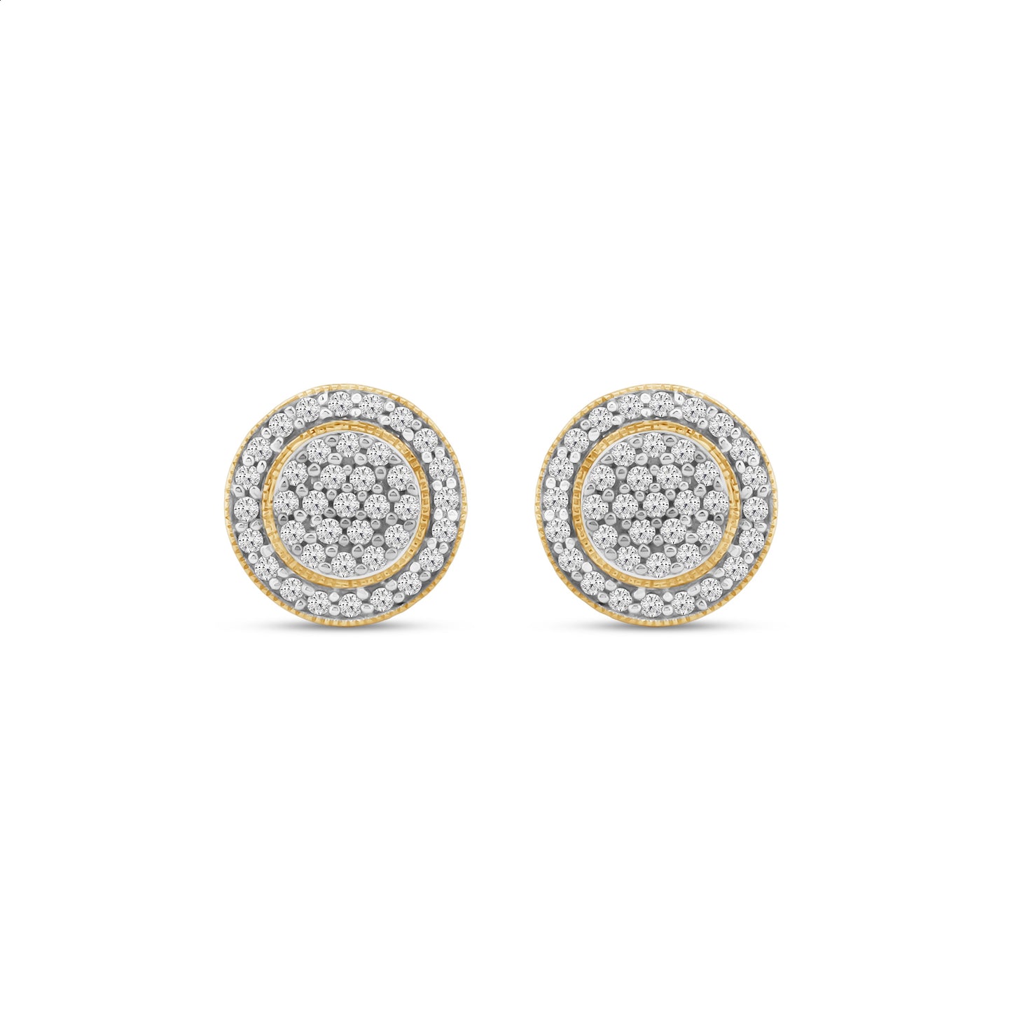 Diamantørepynt i Hvitt/Gult Gull (585) Med 0.20ct TW/SI Diamanter