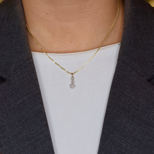 Diamantanheng 0,20ct tw/si i gult gull