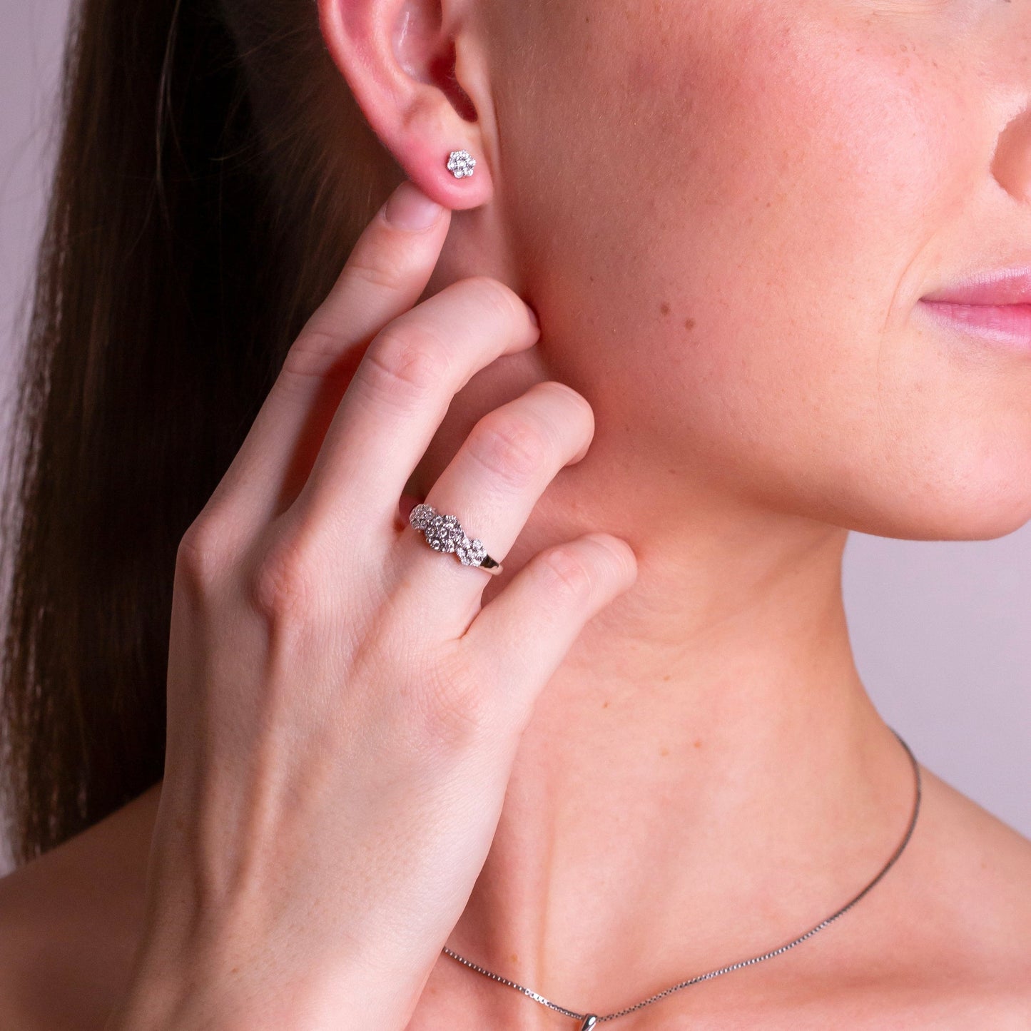 Diamantring i Gult/Hvitt Gull (585) med 0.15ct TW/SI Diamanter