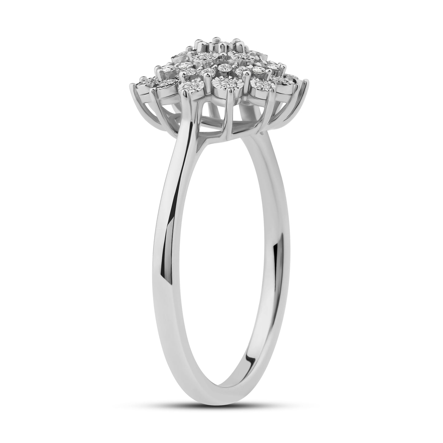 Diamantring i Gult eller Hvitt Gull (585) med 0.22ct TW/SI Diamanter