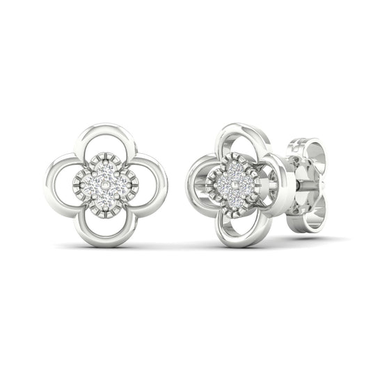 Diamanørepynt i Gult/Hvitt Gull, 0.06ct TWSi