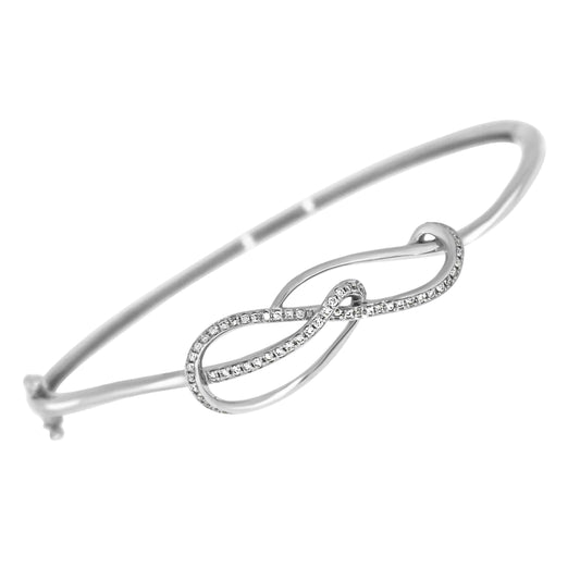 Armring i Gult/Hvitt Gull, 0.30ct TWSI Diamanter