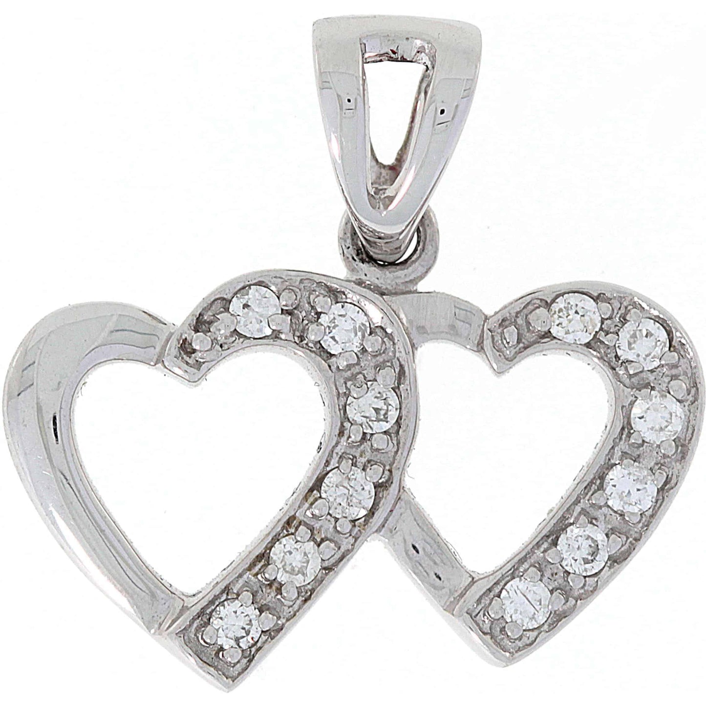 Diamant halssmykke i hvitt gull, 0.12CT TWSI - Diamanthuset