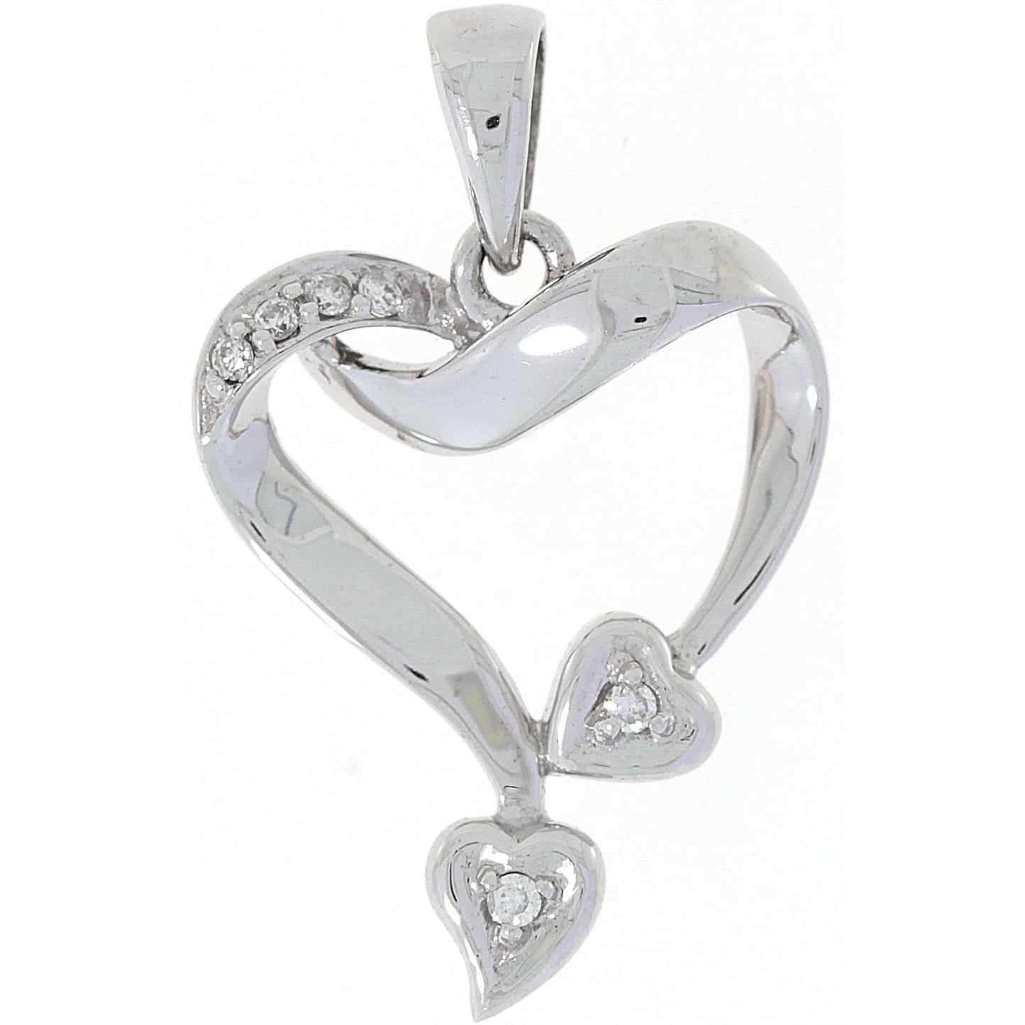 Diamant halssmykke i hvitt gull, 0.05ct TWSi - Diamanthuset