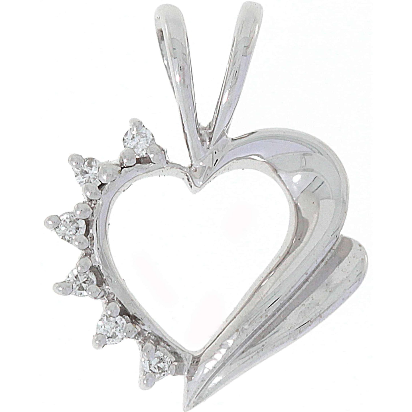 Diamant halssmykke i hvitt gull, 0.03CT TWSI - Diamanthuset