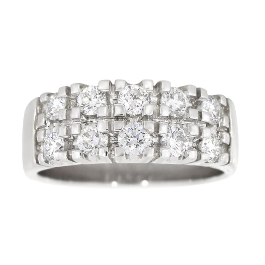 Dobbel alliansering i hvitt gull 1,00ct TW Si