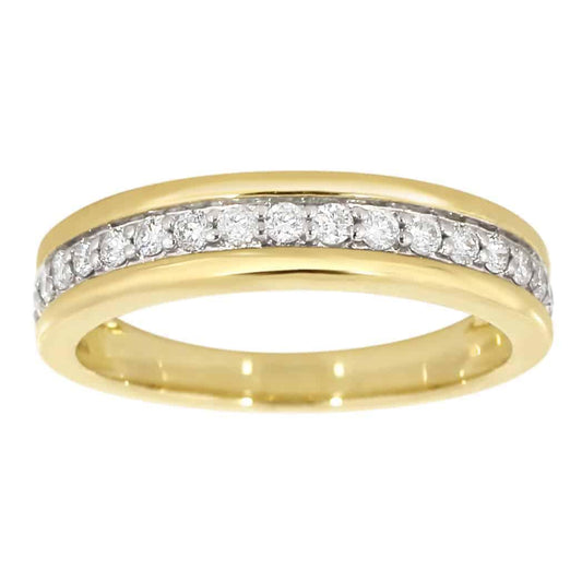 Diamantring rekkering i gult gull tot 0,35ct TWSI - Diamanthuset