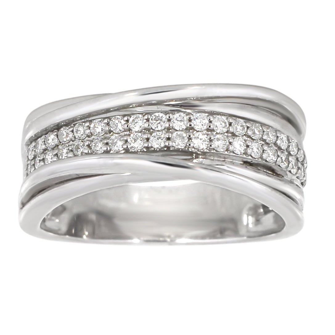 Diamantring i hvitt gull, 0.35ct TW/S