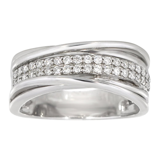 Diamantring i hvitt gull, 0.35ct TW/S