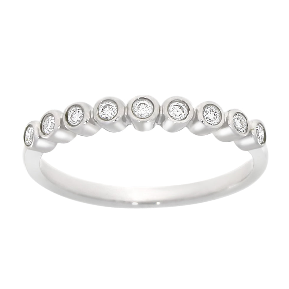 Diamantring i Hvitt/Gult Gull, 0.18CT TWSI