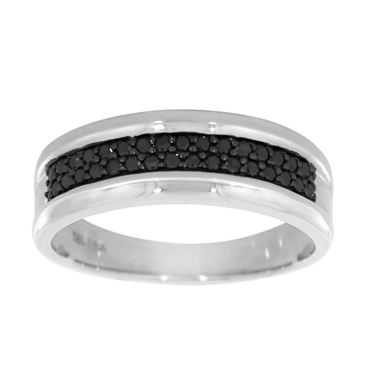 Gullring med Svarte Diamanter 0.40ct