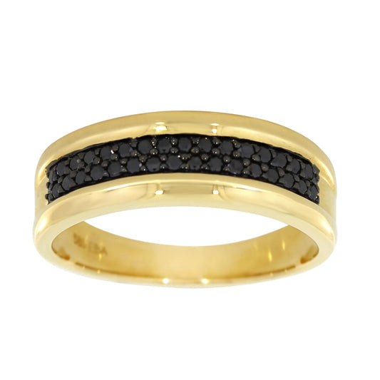 Gullring med Svarte Diamanter 0.40ct