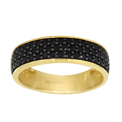 Gullring med svart spinell 1,20ct