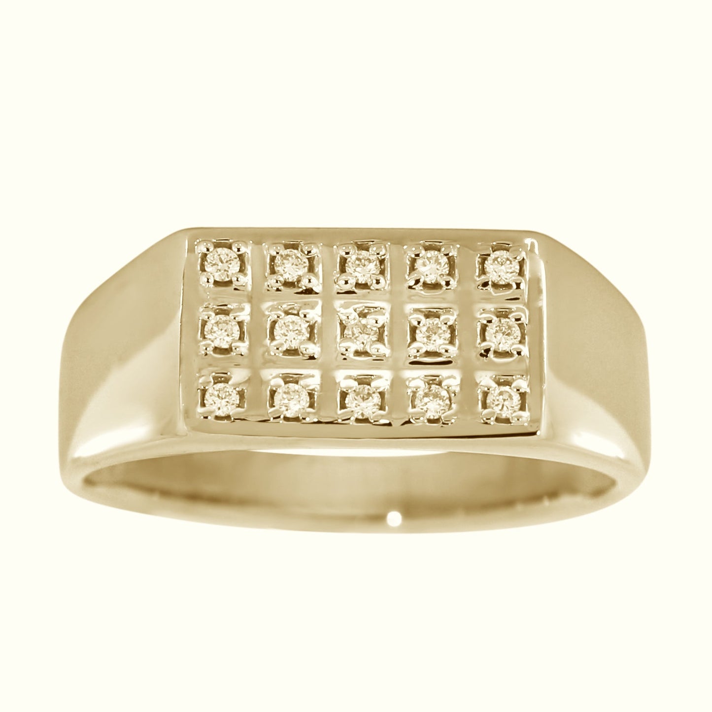 Signetring med Diamanter 0.20ct