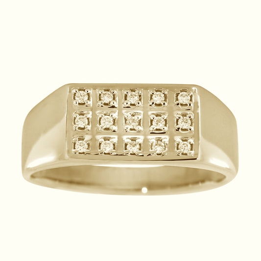 Signetring med Diamanter 0.20ct