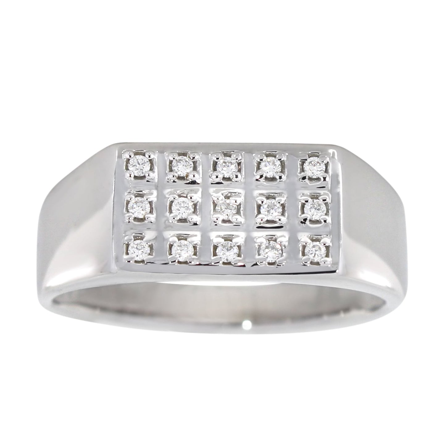 Signetring med Diamanter 0.20ct