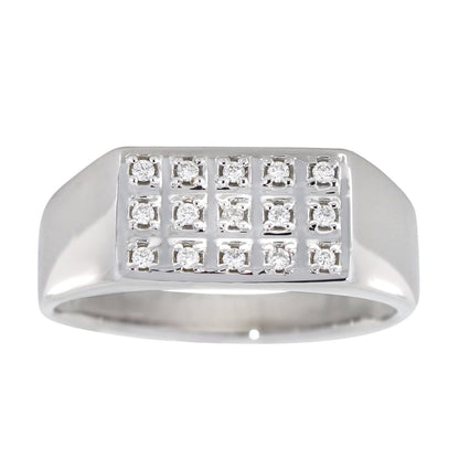 Signetring med Diamanter 0.20ct